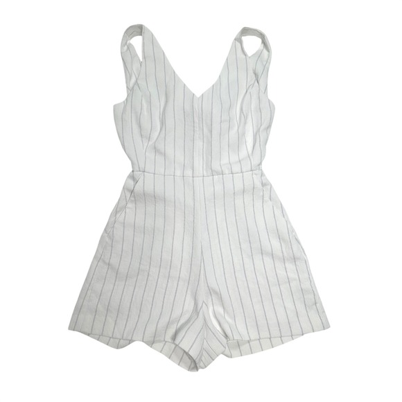 Wilfred Pants - Aritizia Wilfred Ecoulement Romper White/Black Striped Sleeveless Size 2